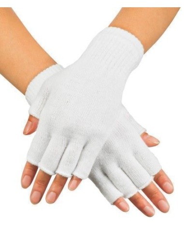 Weiße fingerlose Handschuhe - hochwertig, ideal für Karneval, Themenpartys und besondere Veranstaltungen.
